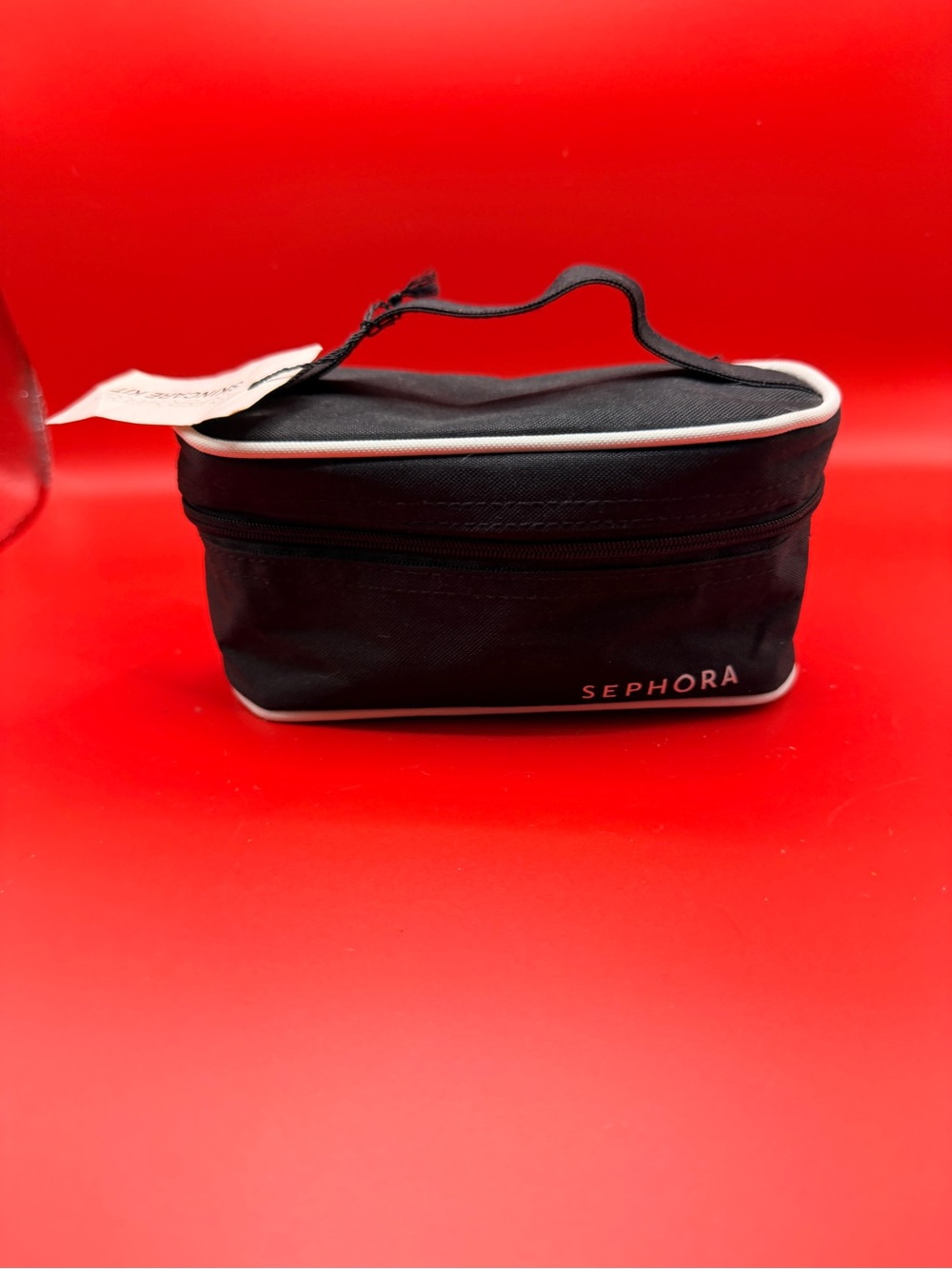New Sephora Black Makeup Bag Travel Case Toiletry Pouch with Tags